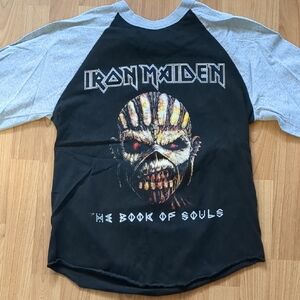 Iron Maiden black and gray concert tee